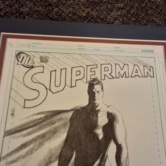 Alex Ross SIGNED COA Superman #675 DC Cover Art Repro. Limited Edition#155 Print - Picture 3 of 8